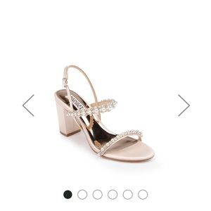 7.5 Jewel Badgley Mischka Women's Natasha Block Heels by Badgley Mishcka